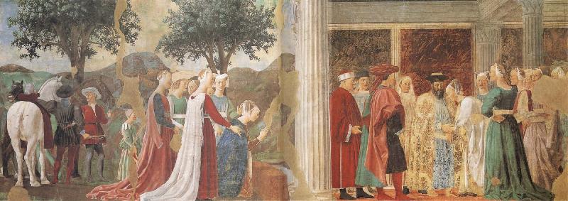 Piero della Francesca The Discovery of the Wood of the True Cross and The Meeting of Solomon and the Queen of Sheba Germany oil painting art